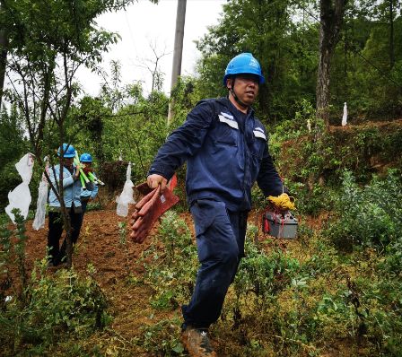 貴州務(wù)川供電：冒雨巡線保供電