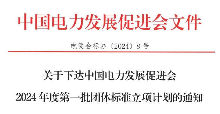 關(guān)于下達中國電力發(fā)展促進會2024年度第一批團